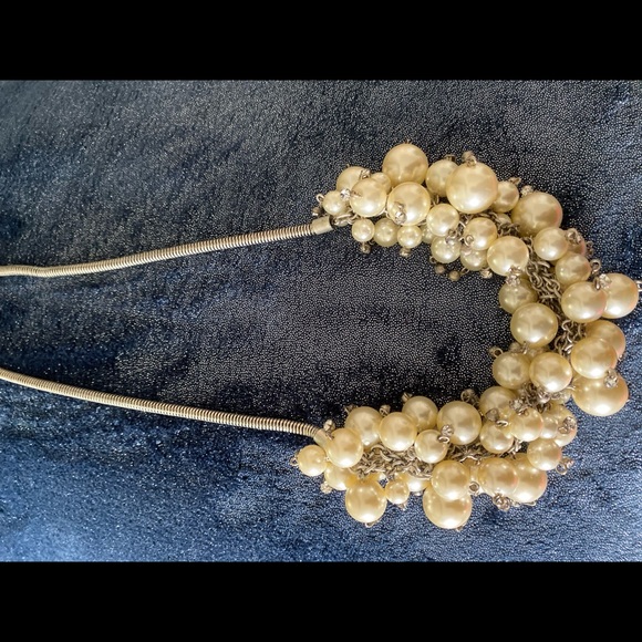JCrew Pearl Cluster with Cubic Zirconia Necklace - Picture 4 of 6